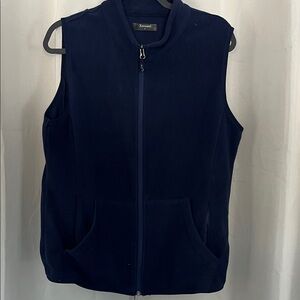 Navy Blue Fleece Vest women's L